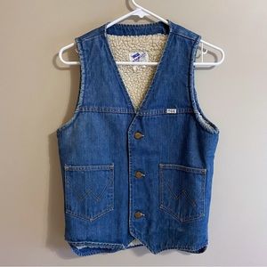 Vintage Wrangler Denim Sherpa Vest